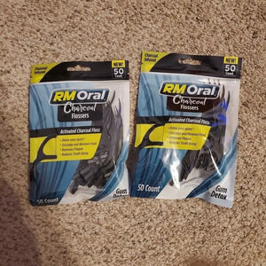 RM Oral Charcoal Teeth Mouth Flossers 100ct